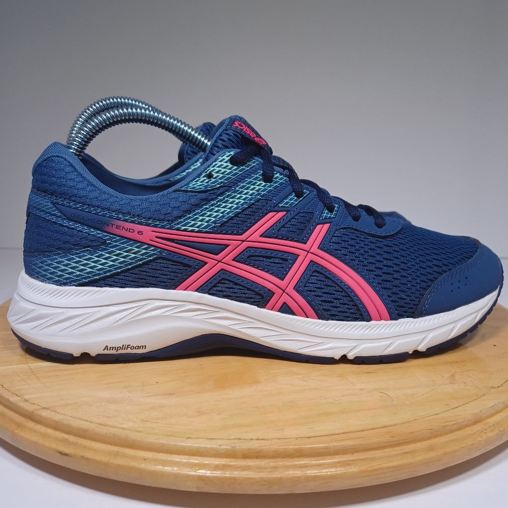 ASICS GEL-Contend 6 (Size 8.5) Grand Shark / Pink Glow Women's 